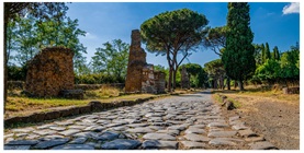 Appian Yolu'nun bir parçası Roma